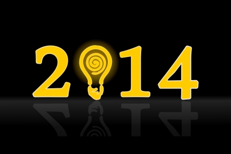 2014 idea abstract illustrationのイラスト素材