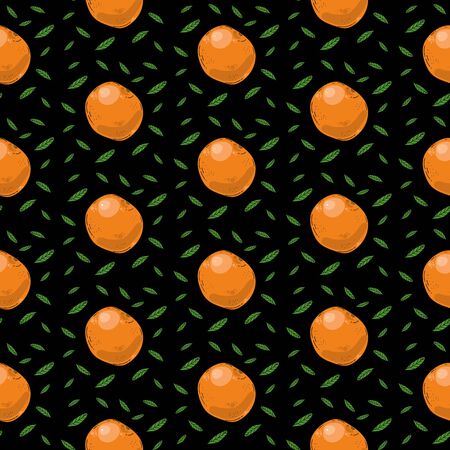 Citrus fruits flat hand drawn illustration. Fruits and foliage cartoon characters. Oranges,...