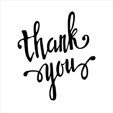 Thanks inscription. Vector quote for blog or sale. Thank, thanks, mercy. Modern calligraphy text. Print designのイラスト素材