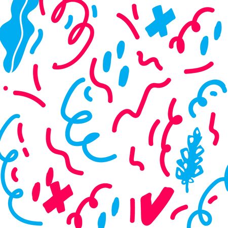 Abstract illustration drawn by hand. The background is painted in the style of Doodle. Multicolor textureのイラスト素材