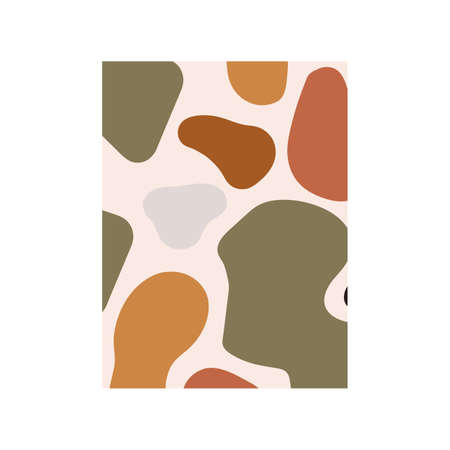 Abstract background drawn by hand. Blots and spots for your painting or panel. The painted texture is made in pleasant colors, African motifs. Perfect for paintings or textiles. Abstract spotted backgrounds. Vector illustrationのイラスト素材