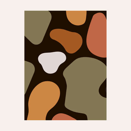 Abstract background drawn by hand. Blots and spots for your painting or panel. The painted texture is made in pleasant colors, African motifs. Perfect for paintings or textiles. Abstract spotted backgrounds. Vector illustrationのイラスト素材