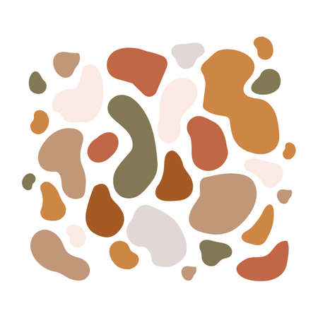 Abstract background drawn by hand. Blots and spots for your painting or panel. The painted texture is made in pleasant colors, African motifs. Perfect for paintings or textiles. Abstract spotted backgrounds. Vector illustrationのイラスト素材