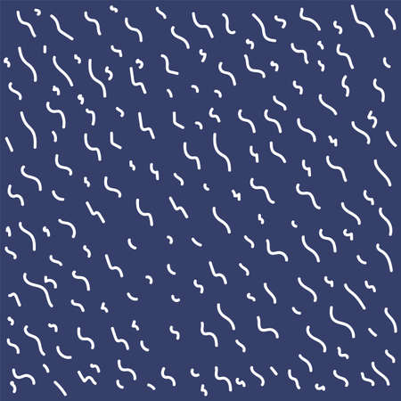 Illustration of rain, snow , and hand-drawn stripes. Background for a postcard in Doodle style. Vector illustrationのイラスト素材