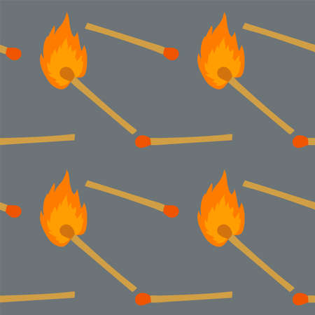Safe match background. Illustration of a match on a textile background texture.