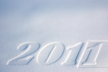 Happy New 2011 Year. Background of the paper relief cardの写真素材