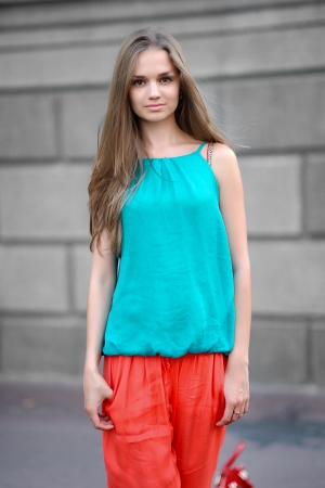 portrait of a beautiful young girlの写真素材