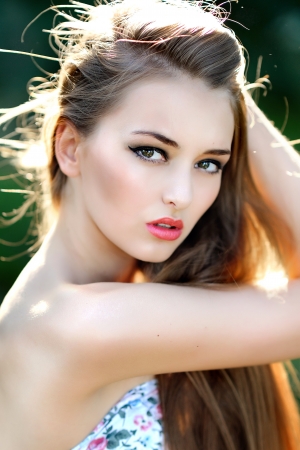 portrait of a beautiful girl glamorous の写真素材