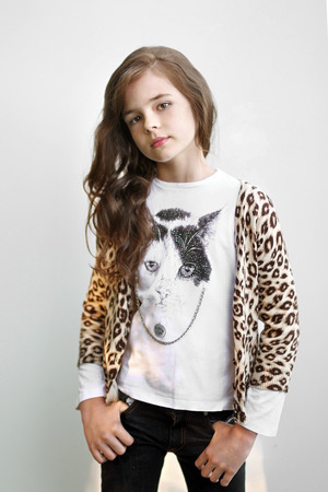 portrait of little girl outdoors in summerの写真素材