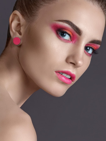 portrait of a beautiful girl glamorous girlの写真素材