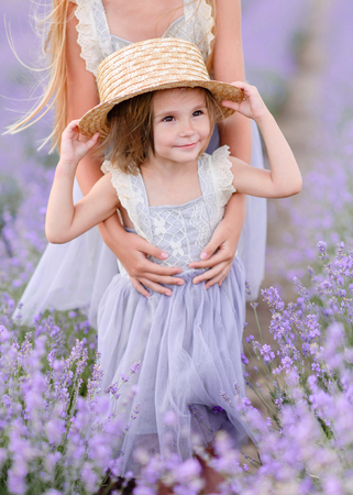 portrait of little girl outdoors in summerの写真素材