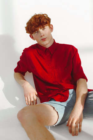 portrait of a young man in the studio