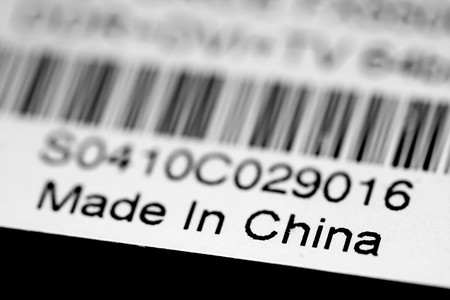 Made in China labelの写真素材