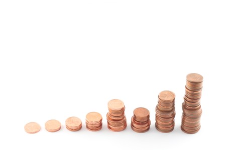 stacks of coinsの写真素材