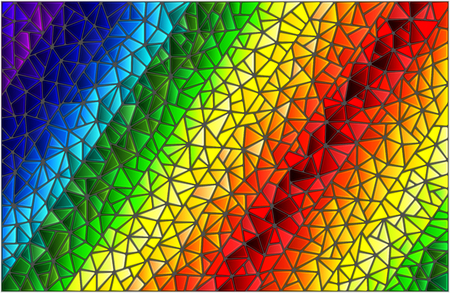 Abstract stained glass background , the colored elements arranged in rainbow spectrumのイラスト素材