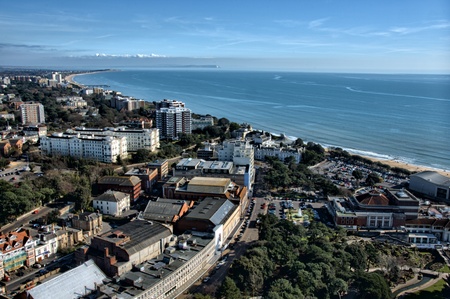 Bournemouth aerial photo from 500ftの写真素材