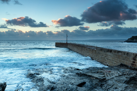 Porthleven a small fishing town in Cornwallの写真素材
