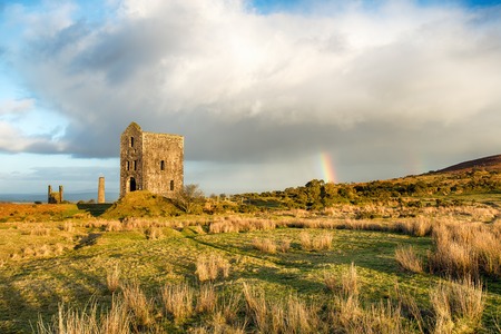 An old Cornish engine house left over from the days of copper mining at the Minions on Bodmin Moor...