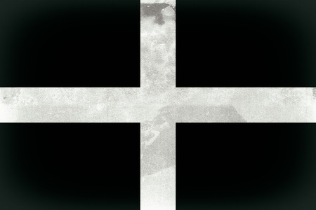 Vintage, grunge effect Cornwall Flag also known as St Piranの写真素材