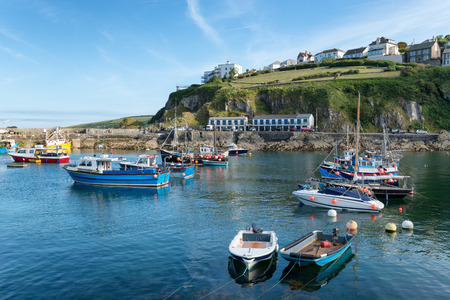 The historic fishing village of Mevagissey on the south coast of Cornwallの写真素材