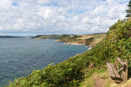 St Anthony Head on the Roseland Peninsula in Cornwall with St Mawes Castle in the far distance