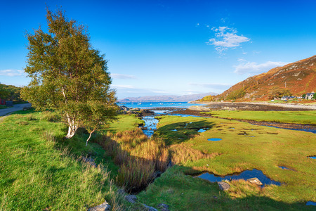 Glenuig on the coast at Lochailort the Highlands of Scotlandの写真素材