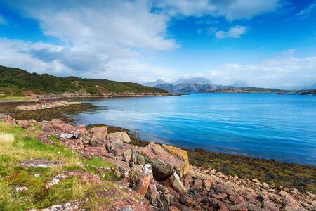 Kenmore on the shore of Loch Torridon in Wester Ross on the Applecross Peninsula in north west Scotlandの写真素材