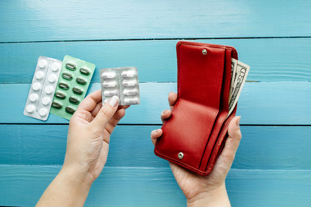 the person buys medicine or tablets with the purpose to recoverの写真素材