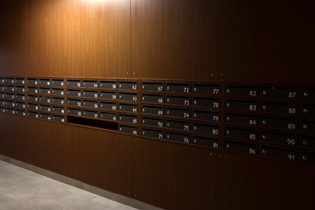 mailboxes in the houseの写真素材