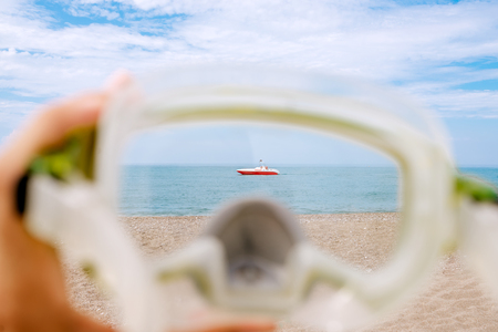 photo of sandy beach and seaの写真素材