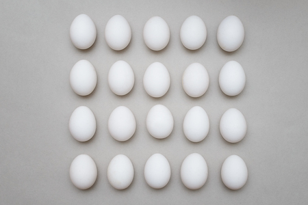lots of Easter eggs on paper background