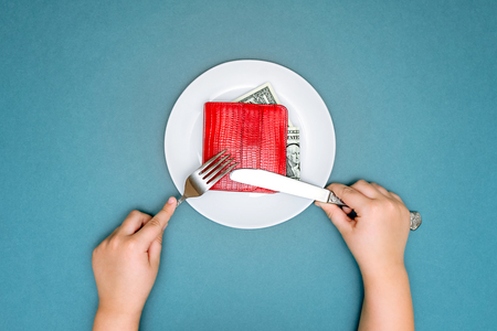 the photograph on the subject of large expenditure on food