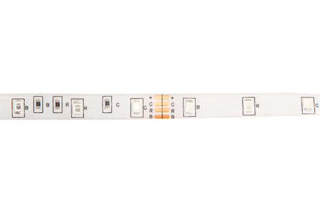 Led strip isolated on white backgroundの写真素材