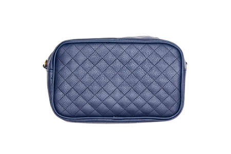 Leather bag on a white backgroundの写真素材