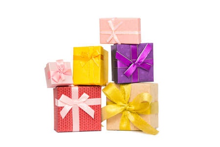 Gift in a box packedの写真素材