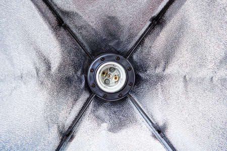 Softbox for taking photos on a white backgroundの写真素材