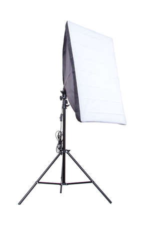 Softbox for taking photos on a white backgroundの写真素材