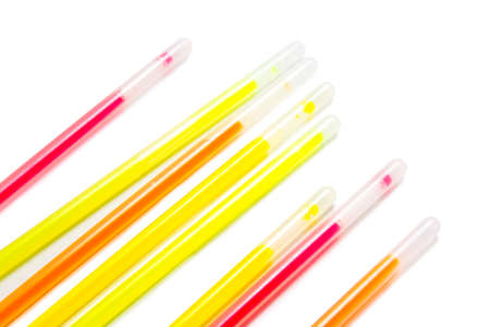 Neon sticks on a white background