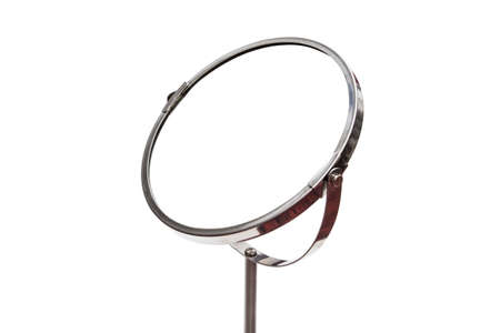 Makeup mirror on a white backgroundの写真素材