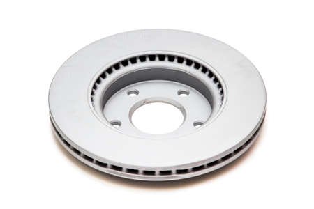 Car brake disc on white backgroundの写真素材