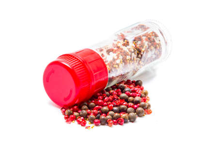 Pepper shaker on a white backgroundの写真素材