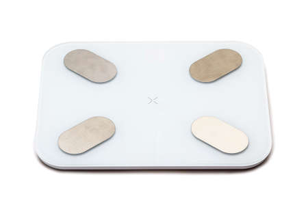 Smart scales on a white backgroundの写真素材