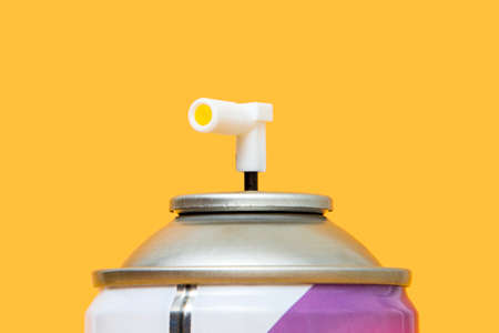 Aerosol can on a white backgroundの写真素材