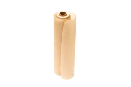 Parchment baking paper on a white backgroundの写真素材