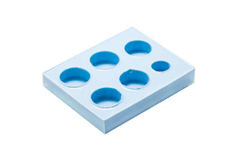 Silicone ice mold on a white backgroundの写真素材