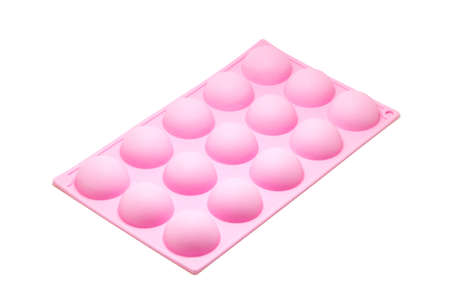 Silicone ice mold on a white backgroundの写真素材