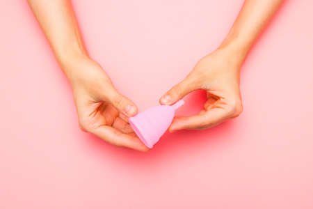 Menstrual cup, healthcare and medicineの写真素材