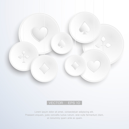 Abstract vector background with playing cards elements. のイラスト素材