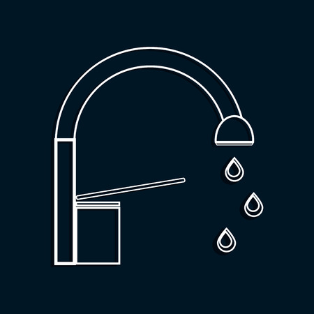 faucet with a drop, web icon. vector design. Eps 10のイラスト素材
