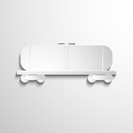 White paper symbol cars and tanks. Delivery of goodsのイラスト素材